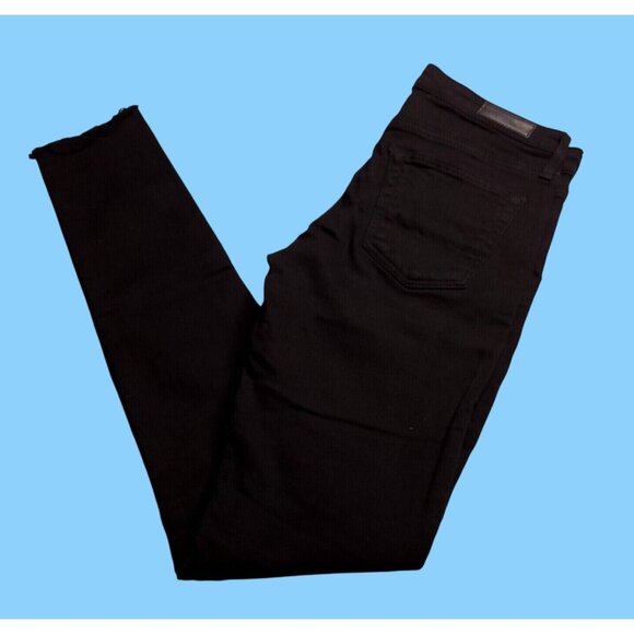 AG Adriano Goldschmied The Legging Super Skinny Jeans 26 Black Low Rise Stretch - Picture 1 of 8